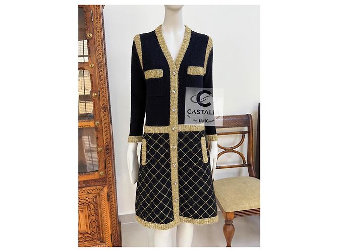 Chanel Ikonisches Jackenkleid Coco Brasserie 7K$ Größe 38 FR Schwarz - Ansicht 6