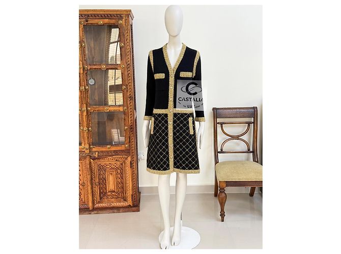Chanel Ikonisches Jackenkleid Coco Brasserie 7K$ Größe 38 FR Schwarz - Ansicht 8