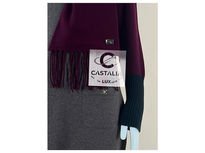 Conjunto de cachemira burdeos Chanel CC Turnlock 36 FR Multicolor - vista 3