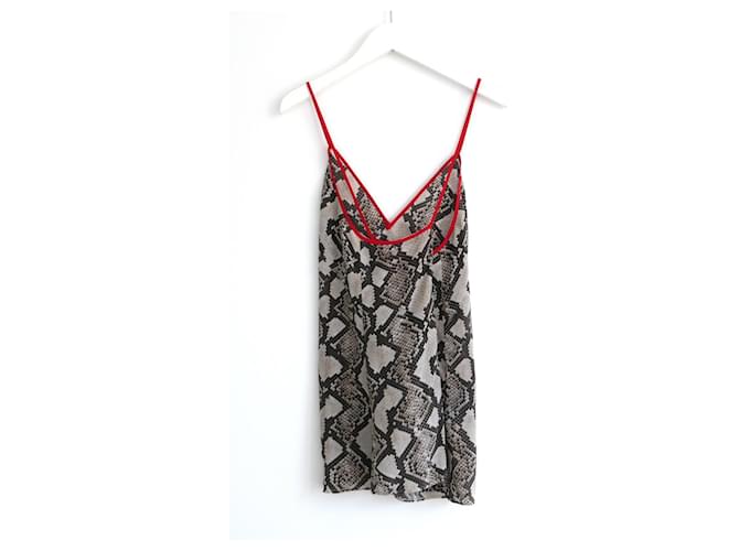 Altuzarra Python-Print Seiden-Cami-Top Braun - Ansicht 3