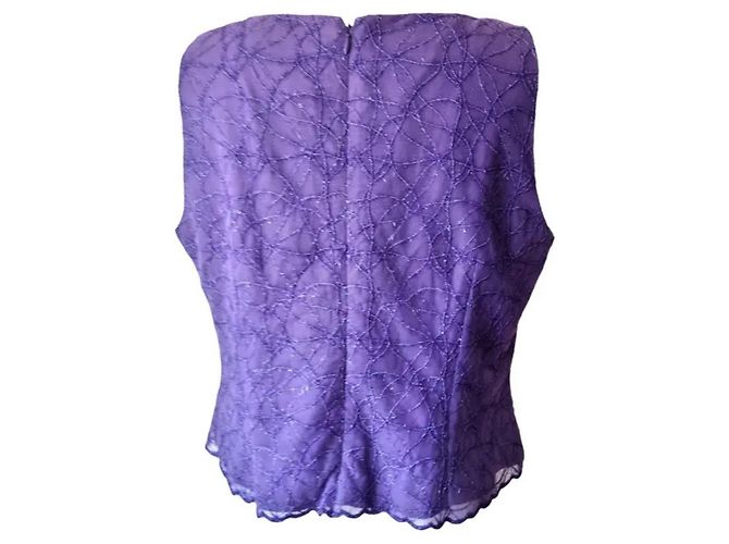 Autre Marque Top morado con pedrería - vista 4