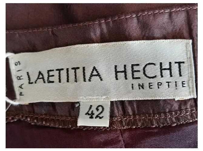 Autre Marque Vestido de seda granate - vista 6