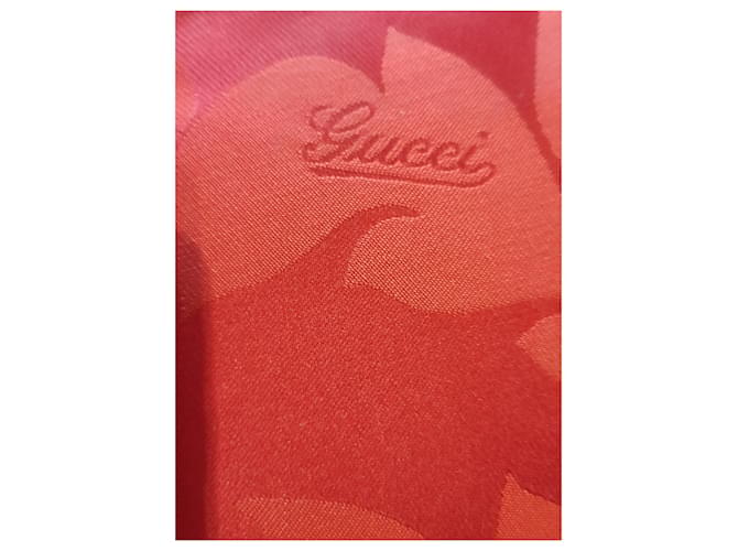 Sciarpa Gucci in seta rossa Rosso - vista 6