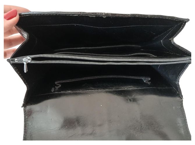 Autre Marque Bolsa de mão vintage preta Preto - vista 7