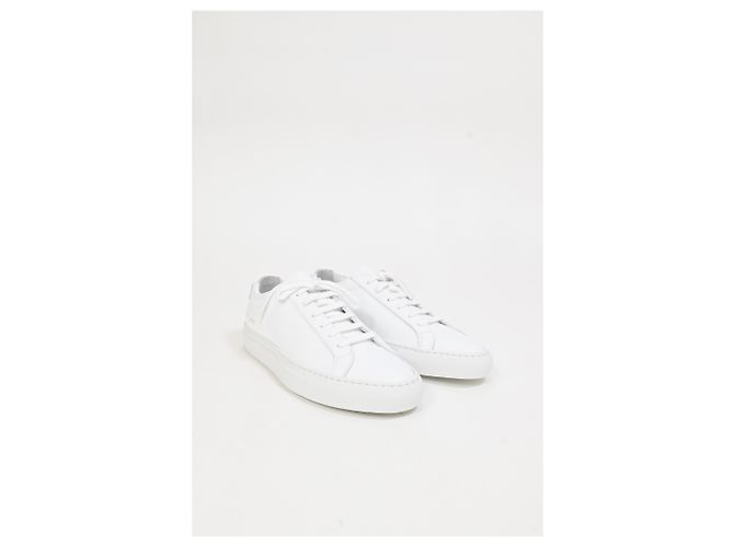 Autre Marque Sneakers basse Achilles in pelle bianca di Common Projects Bianco Crudo - vista 12