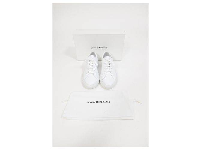 Autre Marque Sneakers basse Achilles in pelle bianca di Common Projects Bianco Crudo - vista 16
