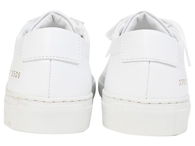 Autre Marque Sneakers basse Achilles in pelle bianca di Common Projects Bianco Crudo - vista 3