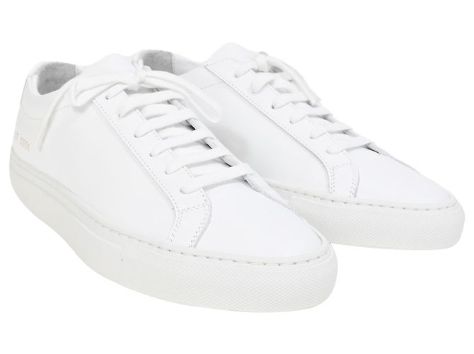 Autre Marque Sneakers basse Achilles in pelle bianca di Common Projects Bianco Crudo - vista 4