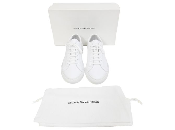 Autre Marque Sneakers basse Achilles in pelle bianca di Common Projects Bianco Crudo - vista 8