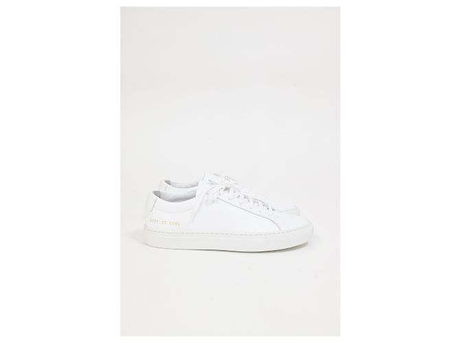 Autre Marque Sneakers basse Achilles in pelle bianca di Common Projects Bianco Crudo - vista 9
