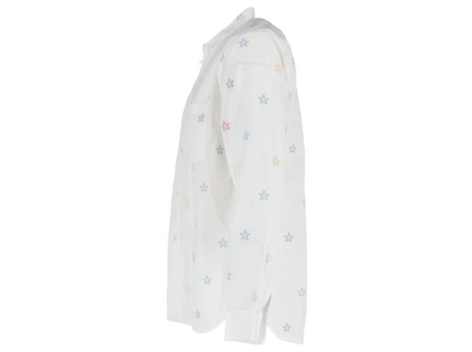 Comme Des Garcons Camicia a maniche lunghe stampata con stelle Comme Des Garçons in cotone bianco - vista 2