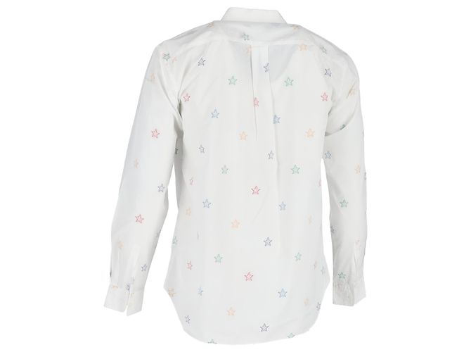 Comme Des Garcons Camicia a maniche lunghe stampata con stelle Comme Des Garçons in cotone bianco - vista 3