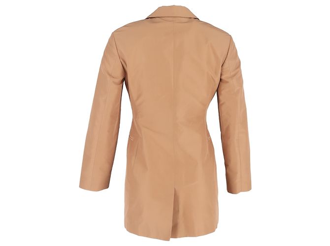 Blazer de un solo botón en algodón marrón de Victoria Beckham Castaño Roja - vista 3