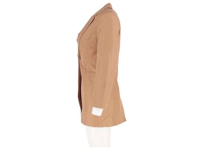Blazer de un solo botón en algodón marrón de Victoria Beckham Castaño Roja - vista 5