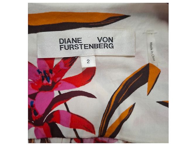 Diane Von Furstenberg Midikleid mit floralem Druck aus mehrfarbigem Baumwollstoff Mehrfarben - Ansicht 3