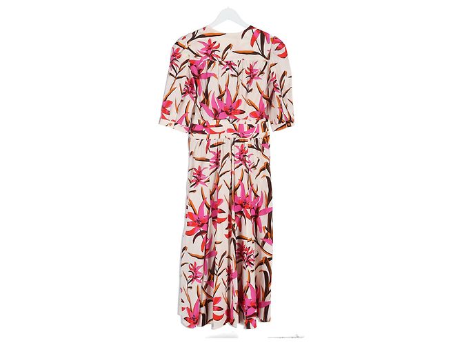 Diane Von Furstenberg Midikleid mit floralem Druck aus mehrfarbigem Baumwollstoff Mehrfarben - Ansicht 5