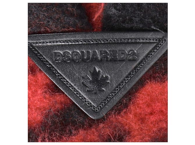 Reversibles Poncho von Dsquared2 aus roter Wolle - Ansicht 4