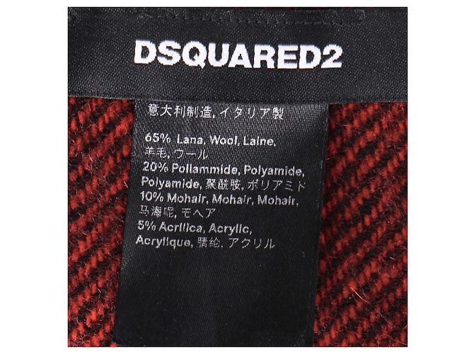 Reversibles Poncho von Dsquared2 aus roter Wolle - Ansicht 5