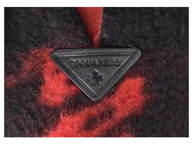 Reversibles Poncho von Dsquared2 aus roter Wolle - Ansicht 9