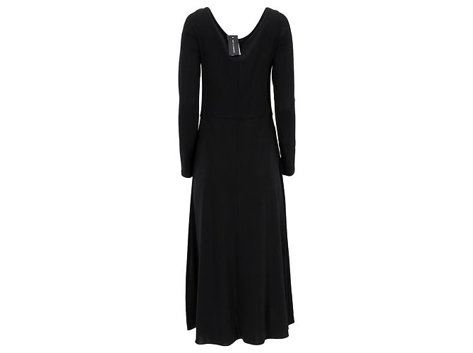 Vestido maxi plisado de jersey Max Mara Leisure en viscosa negra Negro - vista 3
