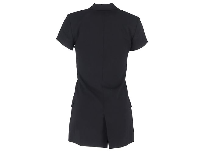 Blazer monopetto a maniche corte Totême in lana nera Nero - vista 3