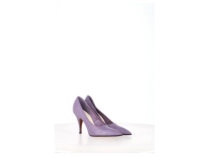 Décolleté a punta Victoria Beckham in pelle viola Porpora - vista 11