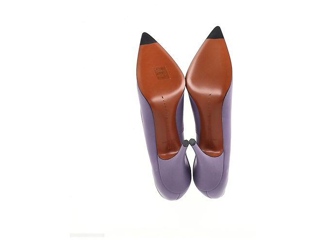 Décolleté a punta Victoria Beckham in pelle viola Porpora - vista 13