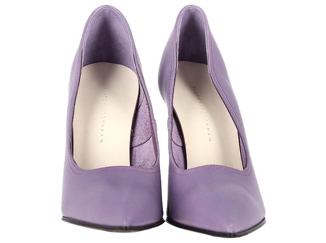 Décolleté a punta Victoria Beckham in pelle viola Porpora - vista 2