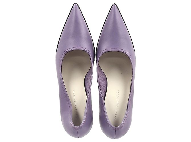 Décolleté a punta Victoria Beckham in pelle viola Porpora - vista 3