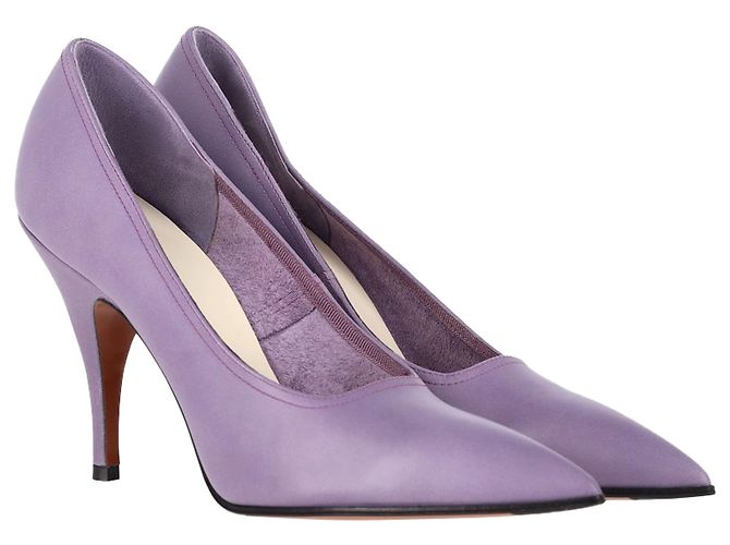 Décolleté a punta Victoria Beckham in pelle viola Porpora - vista 4
