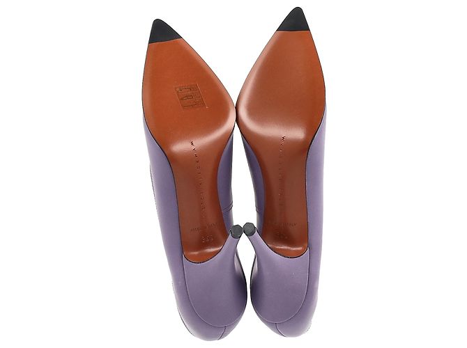 Décolleté a punta Victoria Beckham in pelle viola Porpora - vista 6