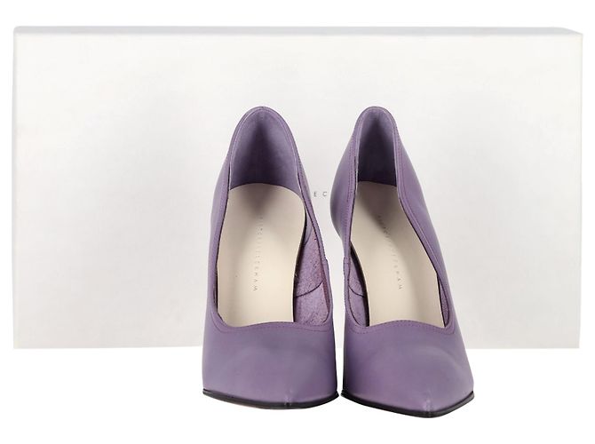 Décolleté a punta Victoria Beckham in pelle viola Porpora - vista 7