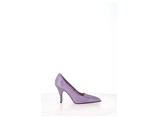 Décolleté a punta Victoria Beckham in pelle viola Porpora - vista 8