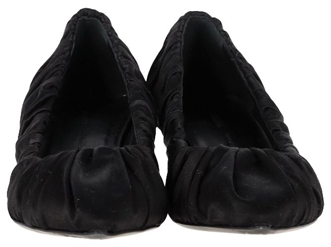 Khaite Palmero Rüsch-Kitten-Absatzpumps aus schwarzer Seide - Ansicht 3