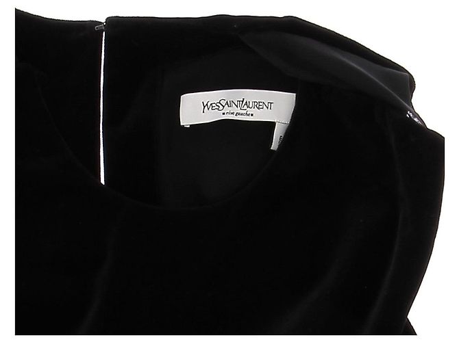 YVES SAINT LAURENT Kleider T.FR 40 Seide Schwarz - Ansicht 5