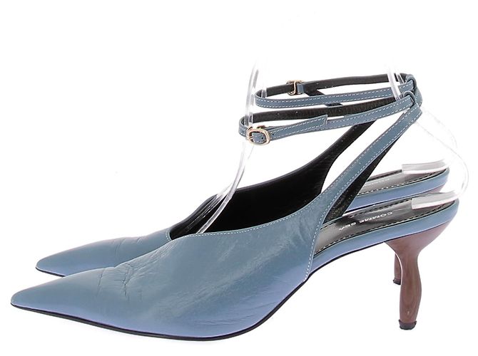 Autre Marque NON SIGNE / UNSIGNED Mules & clogs T.EU 37 Leather Blue - view 3