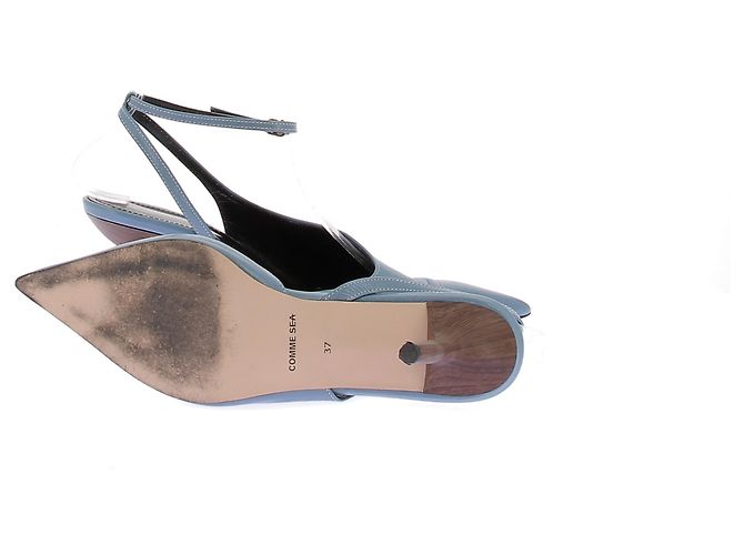 Autre Marque NON SIGNE / UNSIGNED Mules & clogs T.EU 37 Leather Blue - view 7