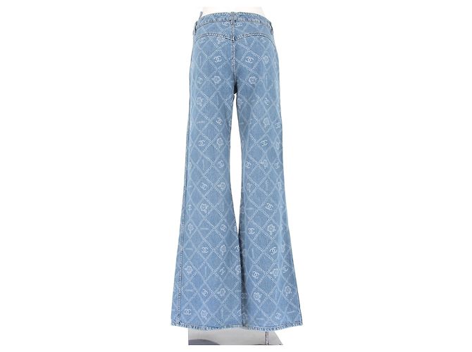 Jeans CHANEL T.FR 38 Cotone Blu - vista 2