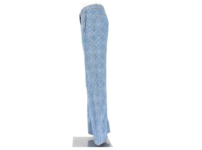 Jeans CHANEL T.FR 38 Cotone Blu - vista 4
