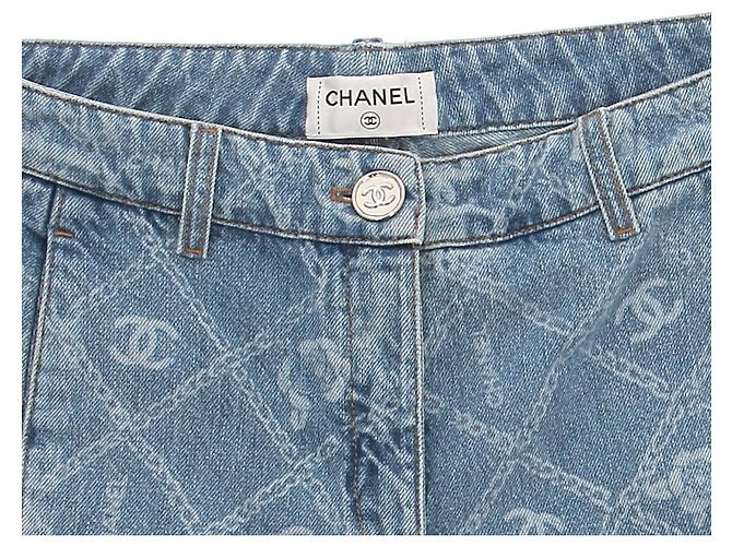Jeans CHANEL T.FR 38 Cotone Blu - vista 5