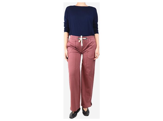 Brunello Cucinelli Pflaumenfarbene elastische Hose - Größe S Rot - Ansicht 2
