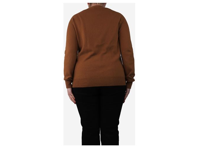 Crimson Beige Boyfriend-Cardigan - Größe L Braun - Ansicht 2