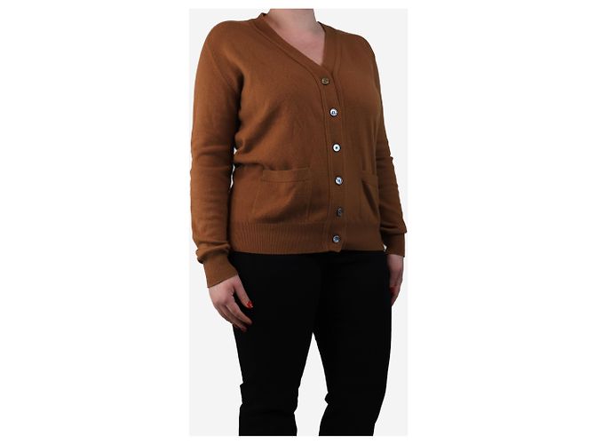 Crimson Beige Boyfriend-Cardigan - Größe L Braun - Ansicht 3