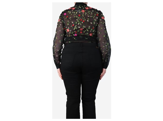 Alice by Temperley Camisa de seda bordada con flores - UK 12 - vista 2