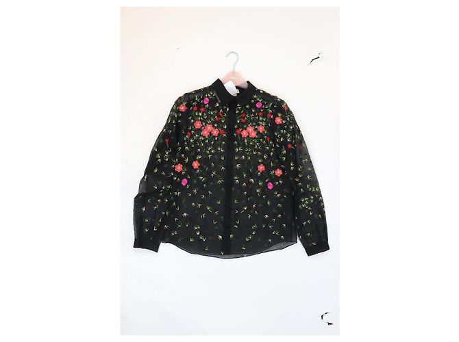 Alice by Temperley Camisa de seda bordada con flores - UK 12 - vista 4
