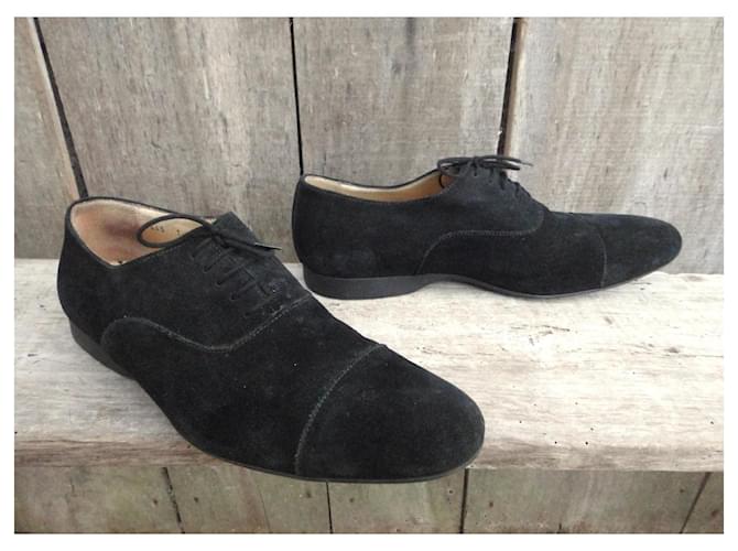 Autre Marque Richelieu LodinG Scarpe Stringate Nere in Pelle di Cervo Nero - vista 2