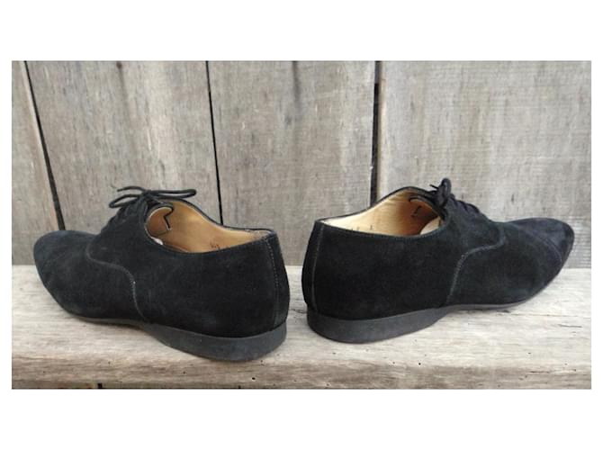 Autre Marque Richelieu LodinG Scarpe Stringate Nere in Pelle di Cervo Nero - vista 4