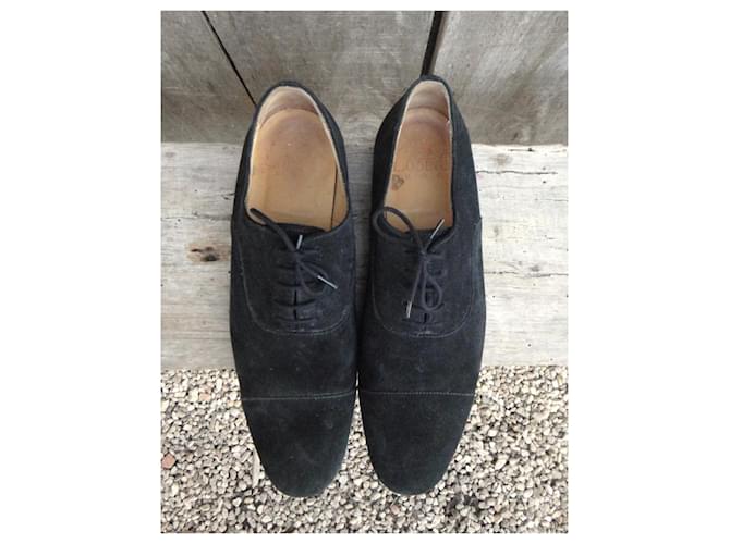Autre Marque Richelieu LodinG Scarpe Stringate Nere in Pelle di Cervo Nero - vista 8