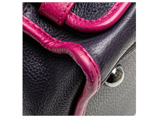 LOEWE Blau genarbte bicolor Kalbsleder Cruz Tasche Marineblau - Ansicht 10