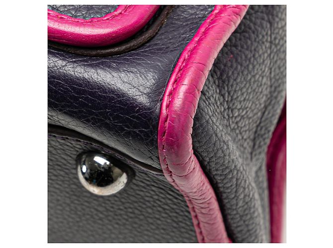 LOEWE Blau genarbte bicolor Kalbsleder Cruz Tasche Marineblau - Ansicht 11